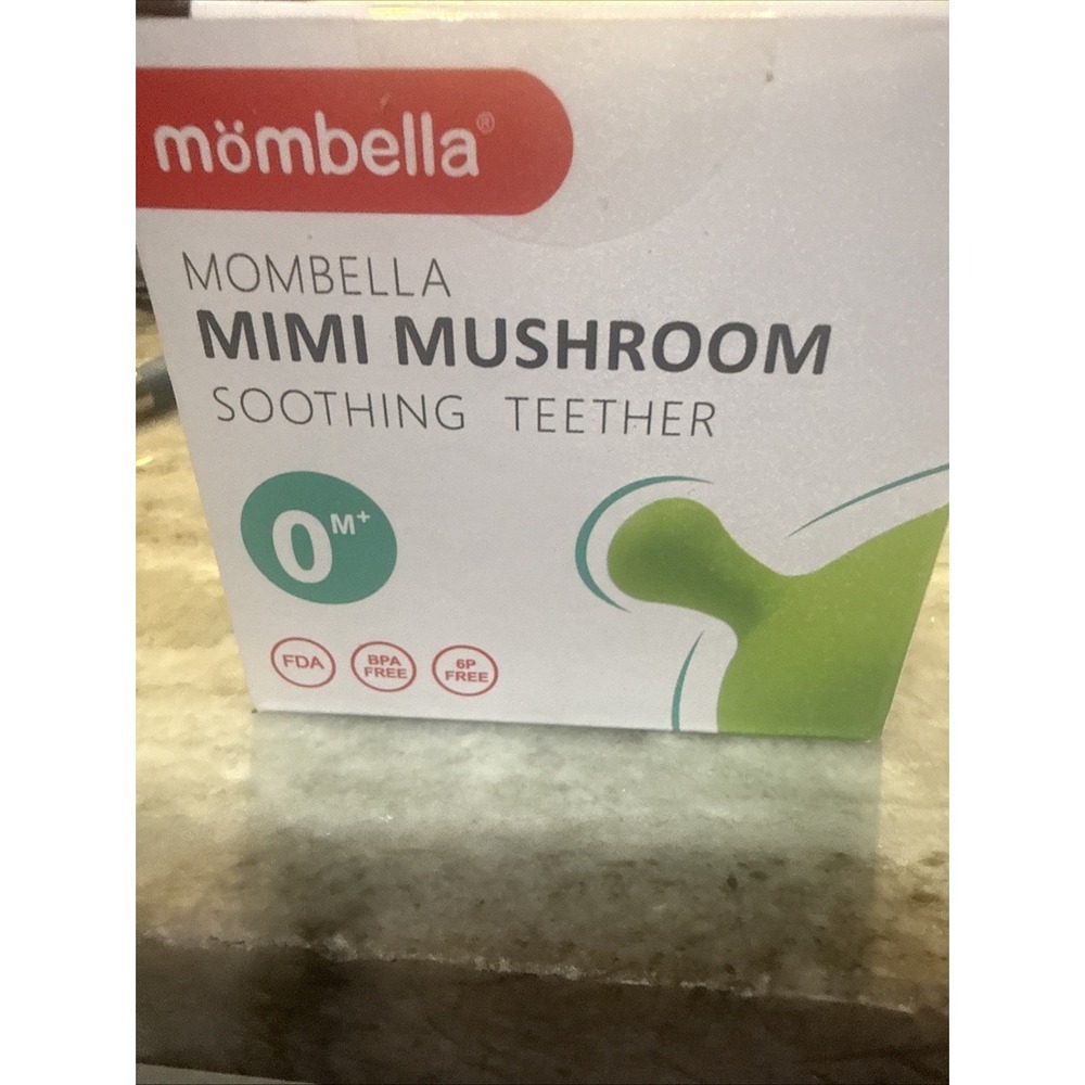MIMI MUSHROM TEETHER - BABY SAFE SILICONE TEETHING TOY WITH FREE CLIP-Green